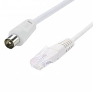 Cordon Balun passif RJ45 M / TV 9.52mm M -  1m50