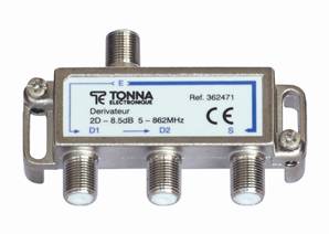 DERIVATEUR 2D 'F' 8,5DB 5/862 MHZ