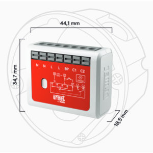 Télérupteur temporisable 2000W Zigbee UP avec bornier rapide