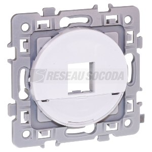 SQUARE plastron RJ45 format KEYSTONE BLANC