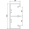 Goulotte d'appareillages GK-53130RW 53x130x2000 2 compartiments PVC