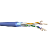 CABLE F/FTP Cat 6A 500Mhz 1x4P LSHZ BLEU Cca s1d1a1 T500