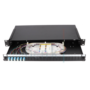 Tiroir Optique 6xLC Duplex OS2 12 Pigtails K7 + 18 Bouchons + Kitacce