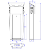 Double borne de charge T2S 3,7/7KW sur pied RFID Anthracite