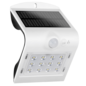 Applique solaire Duo blanc 220Lm mode fixe ou veille+détection IR 