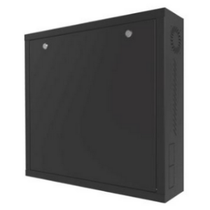 Coffret mural DVR/NVR porte pleine profondeur 200 noir monté