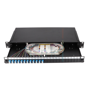 Tiroir Optique 12xLC Duplex OS2 24 Pigtails K7 + 12 Bouchons + Kitacc