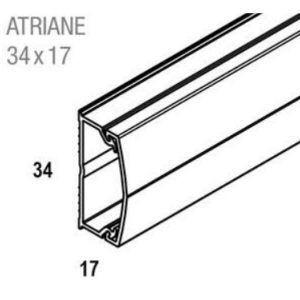 Moulure ATR 3417 blanc 2000x17x1,2 PVC