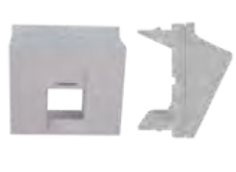 Face avant inclinée 45x45 pour 1 RJ45, Blanc (ancienne réf FP4MF1KI)