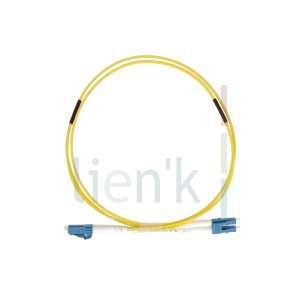 Jarretière optique duplex OS2 9/125µ Jaune LC/LC 2m