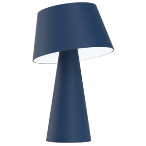 Lampe de table bleu mat solaire et USB (inclus) - 3000°K - 4 modes