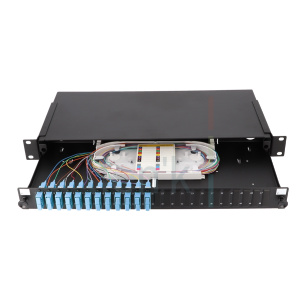 Tiroir Optique 12xSC Duplex OS2 24 Pigtails K7 + 12 Bouchons + Kitacc