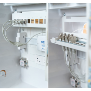 KIT COM ENCAS. G3 CAT 6A TV+ 4 RJ CAT6A+RAIL DIN+REP TV+BORNIER TERRE