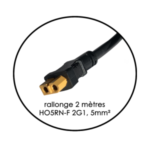 Rallonge 2 mètres pour projecteur gamme PAD solaire uniquement  
