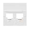 Face avant 45x45 pour 2 RJ45, Blanc