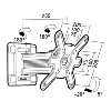 CLIFF 200TW90- Support inclinable et orientable avec déport pour écr