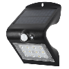 Applique solaire Duo noir 220Lm mode fixe ou veille+détection IR 