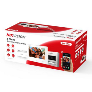 Kit d'interphonie vidéo 2 fils, Plug & Play, DS-KIS704EY FRANCE SAS