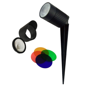 spot piquet 10 watts + lentilles + filtres couleurs